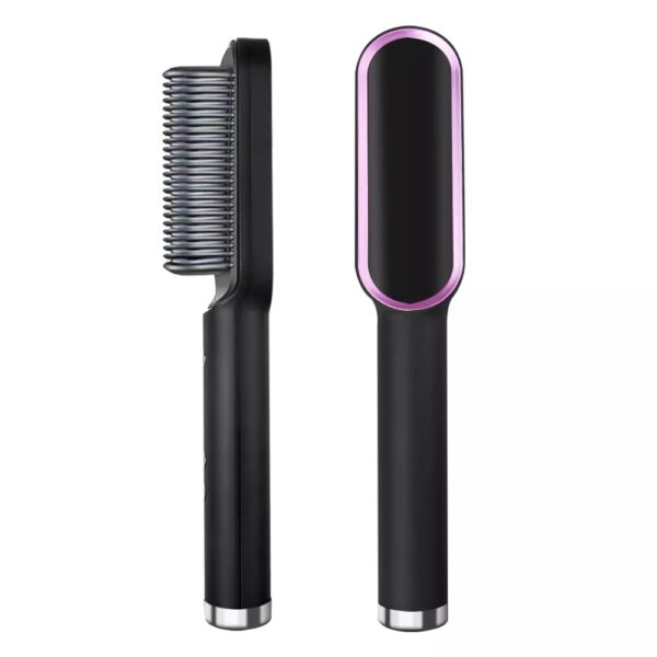 2-in-1 Hair Straightener Iron Brush