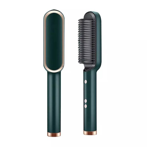 2-in-1 Hair Straightener Iron Brush