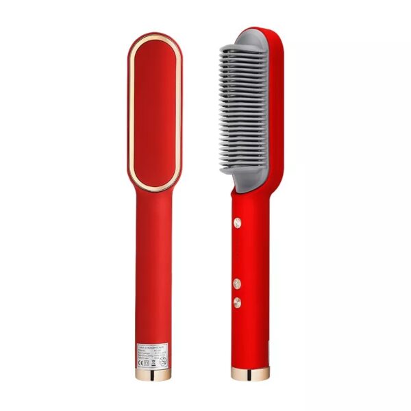 2-in-1 Hair Straightener Iron Brush