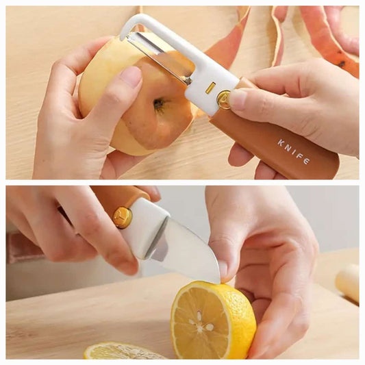 Stainless Steel 2 In 1 Fruit Cutting Knife